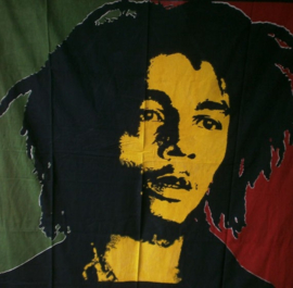 Een persoons bedsprei, wandkleed Bob Marley One Love - 120 x 200 cm