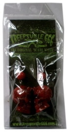 Kreepsville 666 oorbellen rode duivelsdoodskoppen
