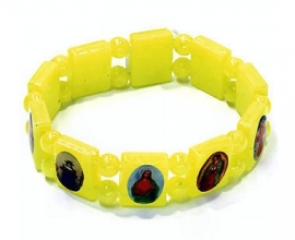 Icoonarmband neon geel