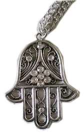 Lange ketting Hamsa / Hand van Fatima 4