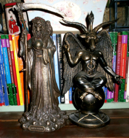 Santa Muerte Magere Hein Dag van de Doden bronskleurig beeld 29 cm hoog