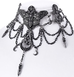 Restyle choker nekketting - Occult Moth