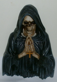 Final Prayer - wandplaat Magere Hein / Santa Muerte met led licht - 25 cm hoog