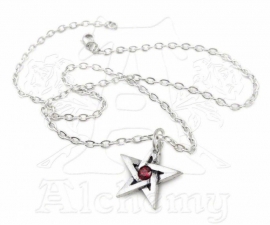 Alchemy Gothic design ketting - Crystal Pentagram