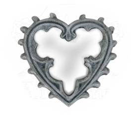 Alchemy of England - Handspiegel Gothic Heart - 8 cm hoog