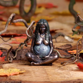 Gaia Mother Earth Brons beeld mini - 8.5 cm hoog