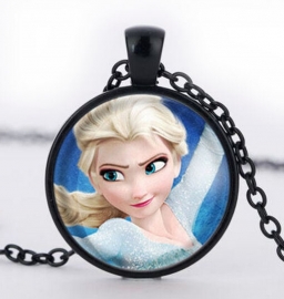 Glazen hanger met ketting Elsa Frozen
