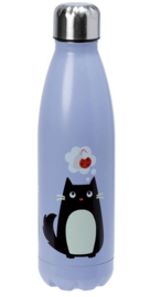 Tuxedokat thermos waterfles - 26.5 cm hoog