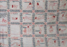 Sarong pareo sjaal tafelkleed multifunctioneel doek yoga posities wit - 114  x 180 cm