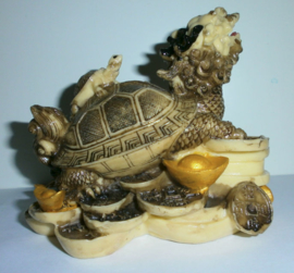 Feng Shui Schildpad met Drakenhoofd 11 x 12 cm