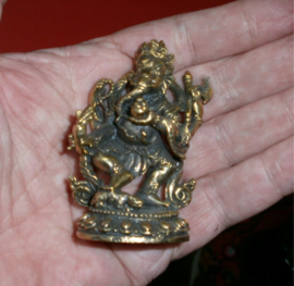 Messing Beeld Dansend Ganesha - 7.5 cm hoog