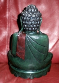 Handgesneden houten boeddha uit Indonesië 30 cm hoog