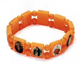 Icoonarmband neon oranje