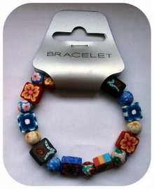 Armband met fimo kralen