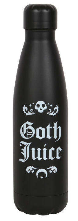 Gothic Metalen Waterfles  - Goth Juice - 28 x 7.5 x 7.5 cms