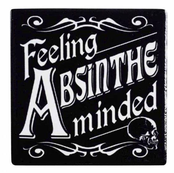 Alchemy of England keramieke onderzetter - Feeling Absinthe Minded  - 9.3 x 9.3 cm