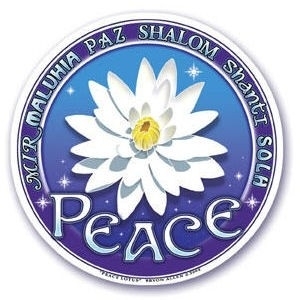 Raamsticker Peace Lotus