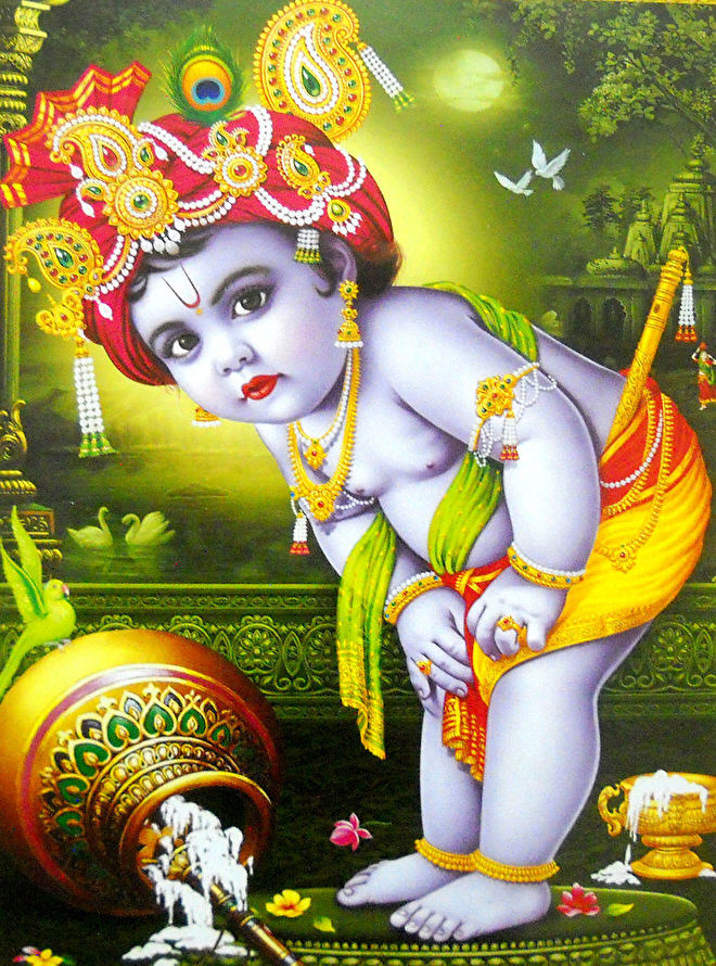 hindu poster krishna als kind 1 - 23 x 29 cm.jpg