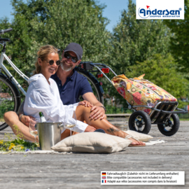 Boodschappenwagen met luchtbanden, Royal Shopper Basil Bloom geel