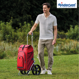 Boodschappenwagen met extra grote kogellager-wielen van 29 cm, Royal Shopper Hydro 3.0 rood