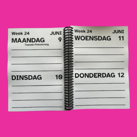 Grootletter agenda 2025, agenda met grote letters en cijfers in A5-formaat