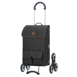 Boodschappentrolley voor de trap, Scala Traploper Shopper Ipek Ma zwart