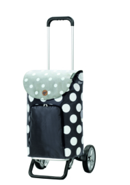 Lichte boodschappenwagen van aluminium, Alu Star Shopper Dots Grijs