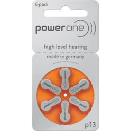 Hoorbatterijen Power One oranje P13 voor uw gehoorapparaat