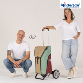 Lichte boodschappenwagen van aluminium, Alu Star Shopper Oli.P 2.0 beige
