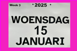 Grootletter dagkalender 2025 in A5-formaat, scheur dagkalender met grote letters en cijfers