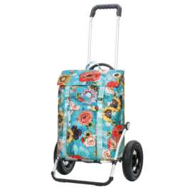 Boodschappenwagen met luchtbanden, Royal Shopper Basil Bloom blauw