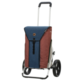Boodschappenwagen met grote 3-spaken wielen, Royal Shopper Oli.P 2.0 blauw