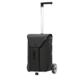 Lichte boodschappenwagen om te duwen of trekken, Unus Shopper Oli.P 3.0 zwart