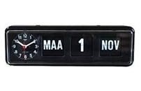 Kalenderklok tafelmodel BQ-38 Zwart, kalenderklok die dag en datum weergeeft