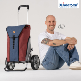 Boodschappenwagen met grote wielen met kogellagers, Royal Shopper Oli.P 2.0 blauw