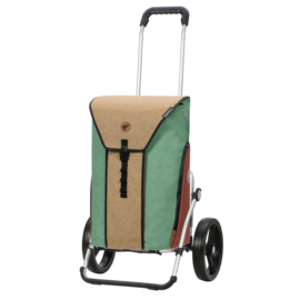 Boodschappenwagen met grote 3-spaken wielen, Royal Shopper Oli.P 2.0 beige