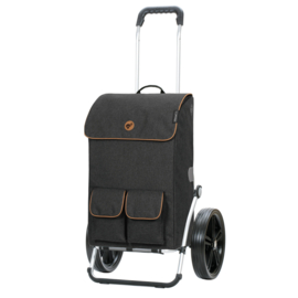 Boodschappenwagen met extra grote kogellager-wielen van 29 cm, Royal Shopper Ipek Ma zwart