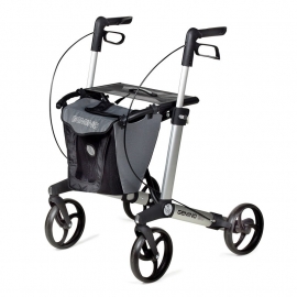 Opvouwbare lichtgewicht rollator, Gemino 30 zilvergrijs