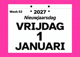 Grootletter dagkalender 2027 in A4-formaat, scheur dagkalender met grote letters en cijfers