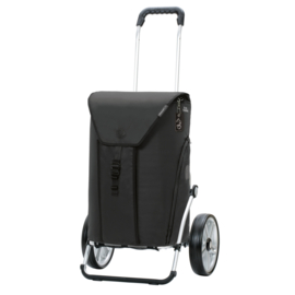 Boodschappenwagen met grote wielen met kogellagers, Royal Shopper Oli.P 3.0 zwart