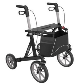 Extra brede rollator met grote wielen, Buitenrollator, Server Rehasense Explorer Outdoor Large - Zwart