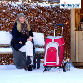 Boodschappenwagen met grote wielen met kogellagers, Royal Shopper Hydro 2.1 rood