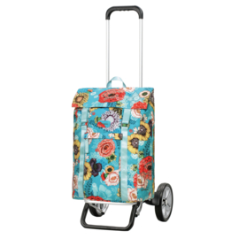Lichte boodschappenwagen van aluminium, Alu Star Shopper Basil Bloom blauw