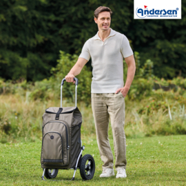 Boodschappenwagen met extra grote luchtbanden van 29 cm, Royal Shopper Hydro 3.0 olijf