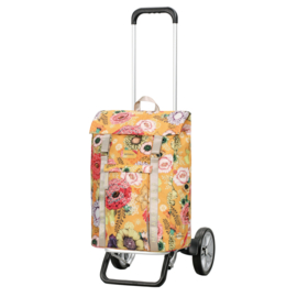 Lichte boodschappenwagen van aluminium, Alu Star Shopper Basil Bloom geel