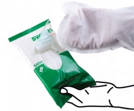 Swash - Gold Gloves ongeparfumeerd, wassen zonder water washandjes met lotion voor thuiszorg, A04070-8