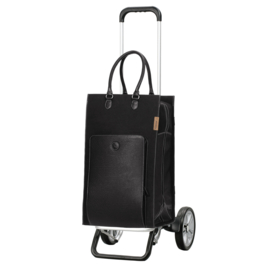 Lichte boodschappenwagen van aluminium, Alu Star Shopper Charu zwart