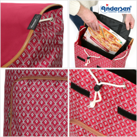 Boodschappentrolley voor de trap, Scala Traploper Shopper Famke rood