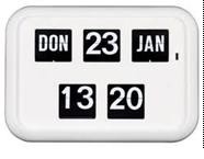 Nederlandse kalenderklok, Dag/Datum klok QD-35 Wit WWV618905