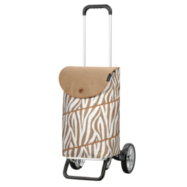 Lichte boodschappenwagen van aluminium, Alu Star Shopper Tyra Zebra